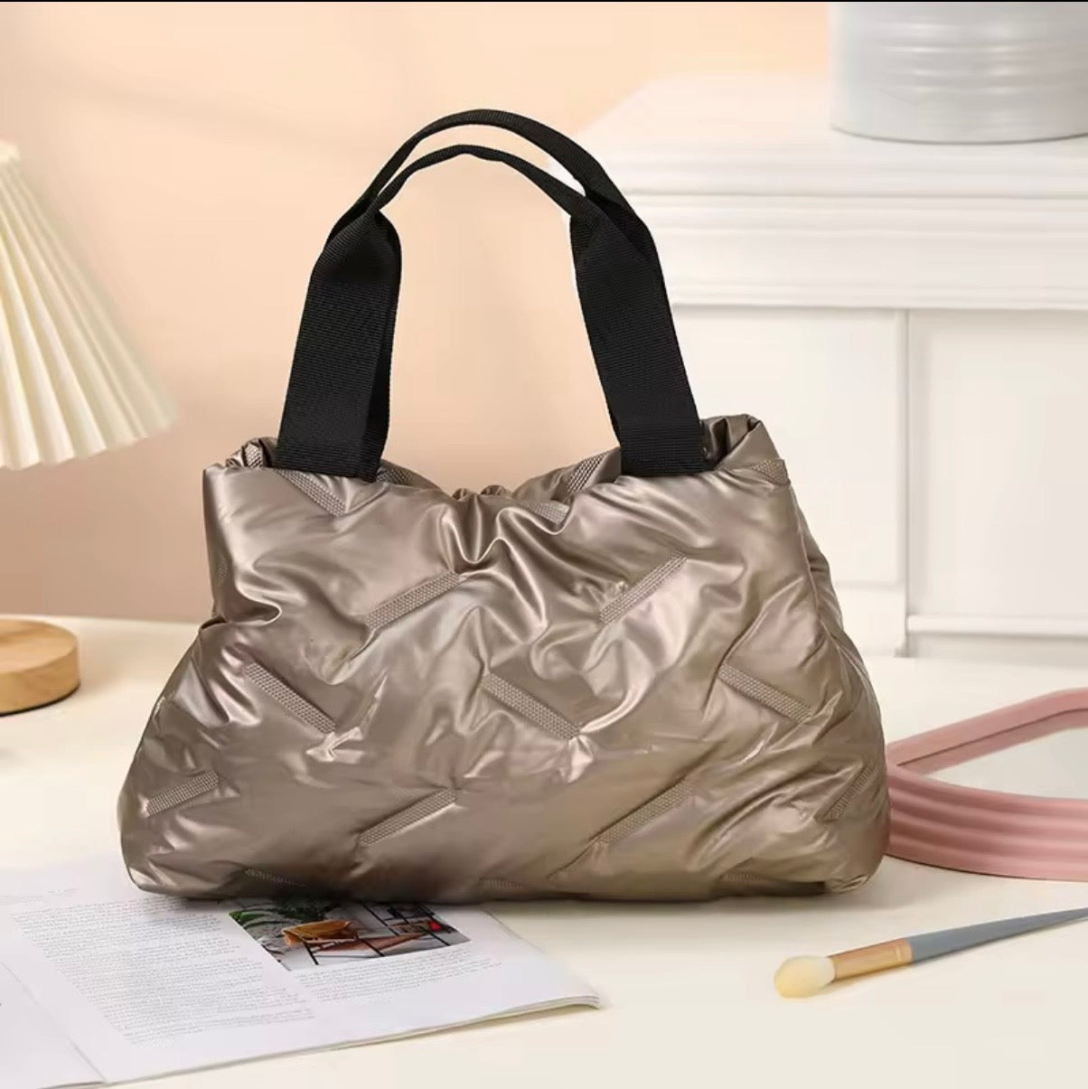 Graphite Lux mini tote